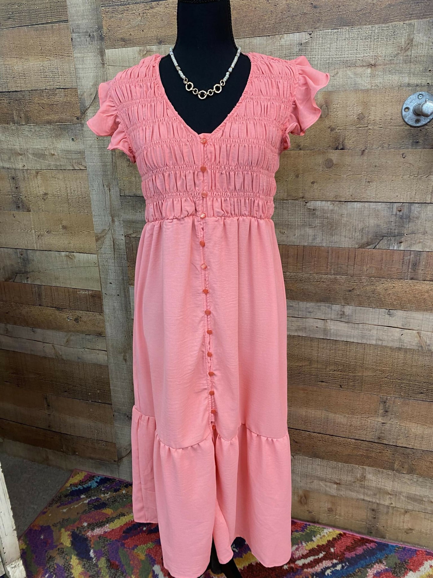 Phoebe Smocked Midi Dress
