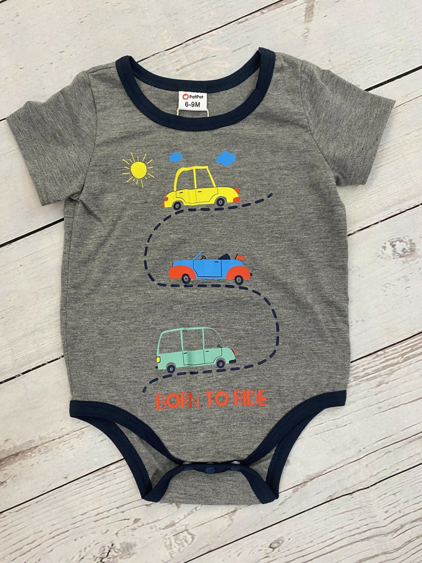 Boy Cartoon Vehicle Romper