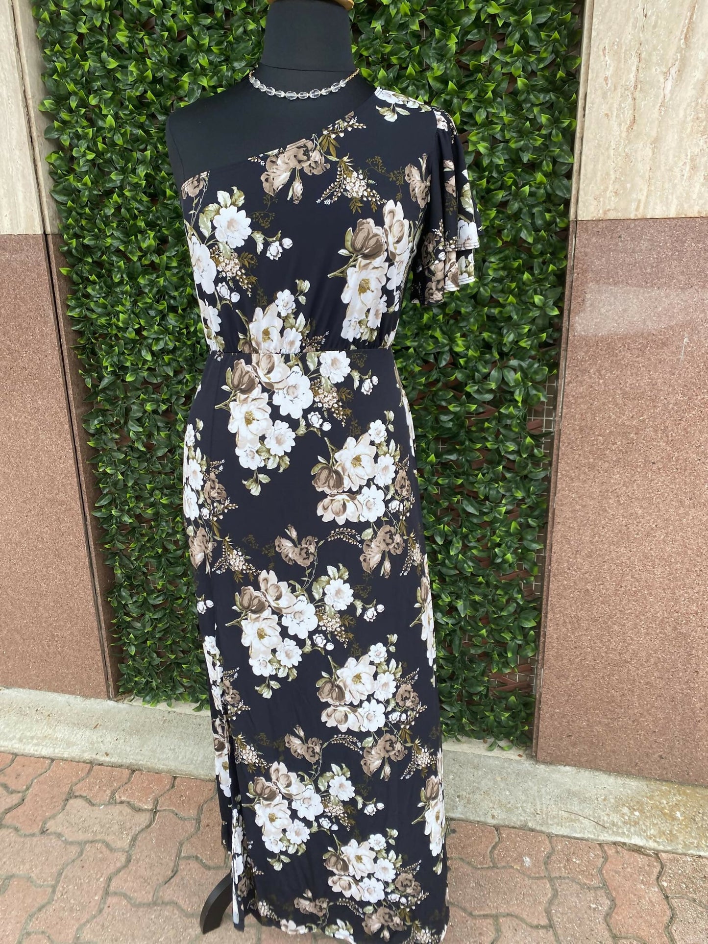 Lucia Black Floral Dress
