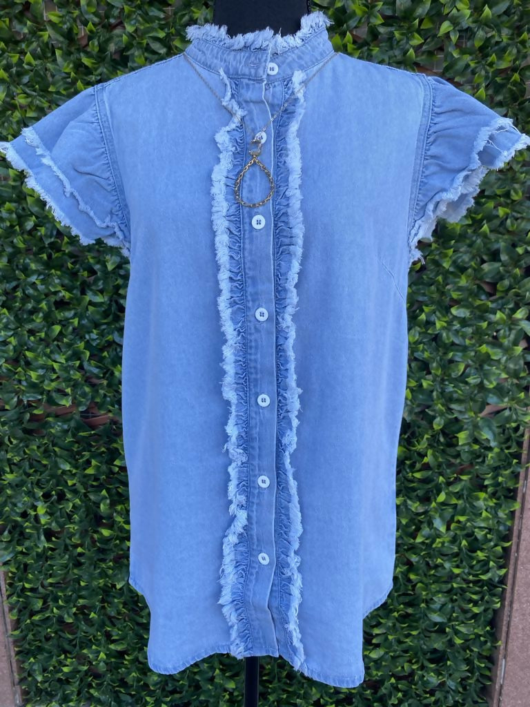 Beau Blue Denim Top