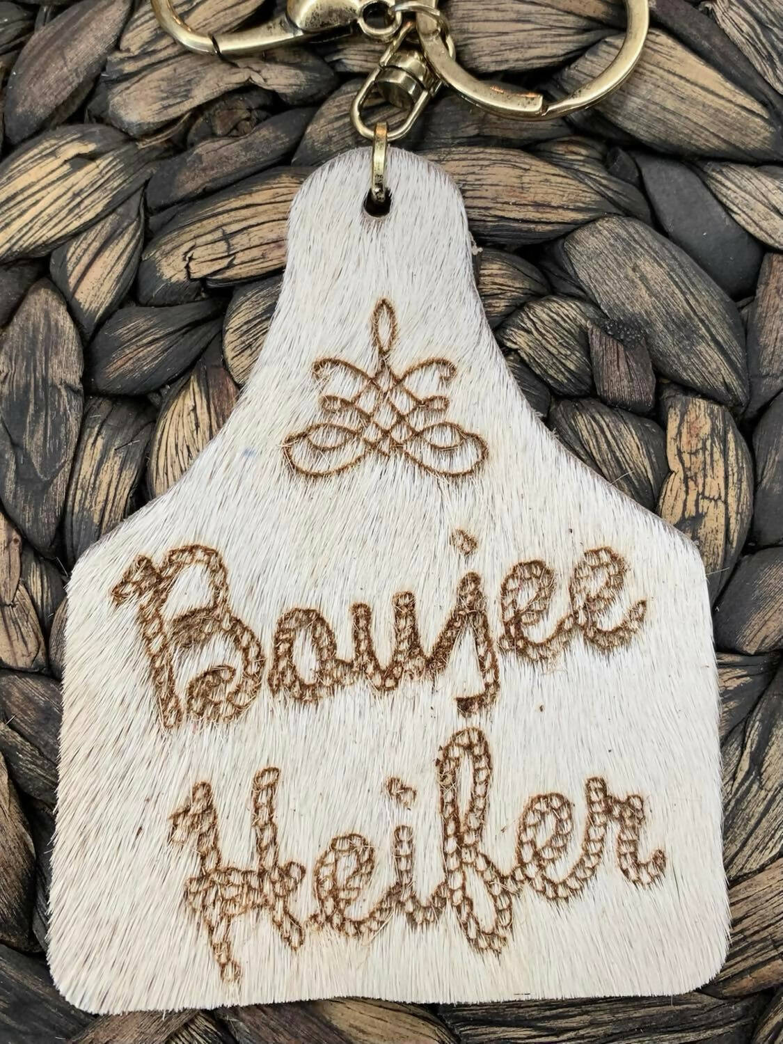 Nala Cow Tag Hairon Keychain