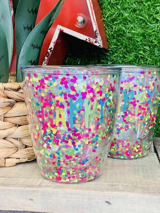 Happy Acrylic Wine Tumbler