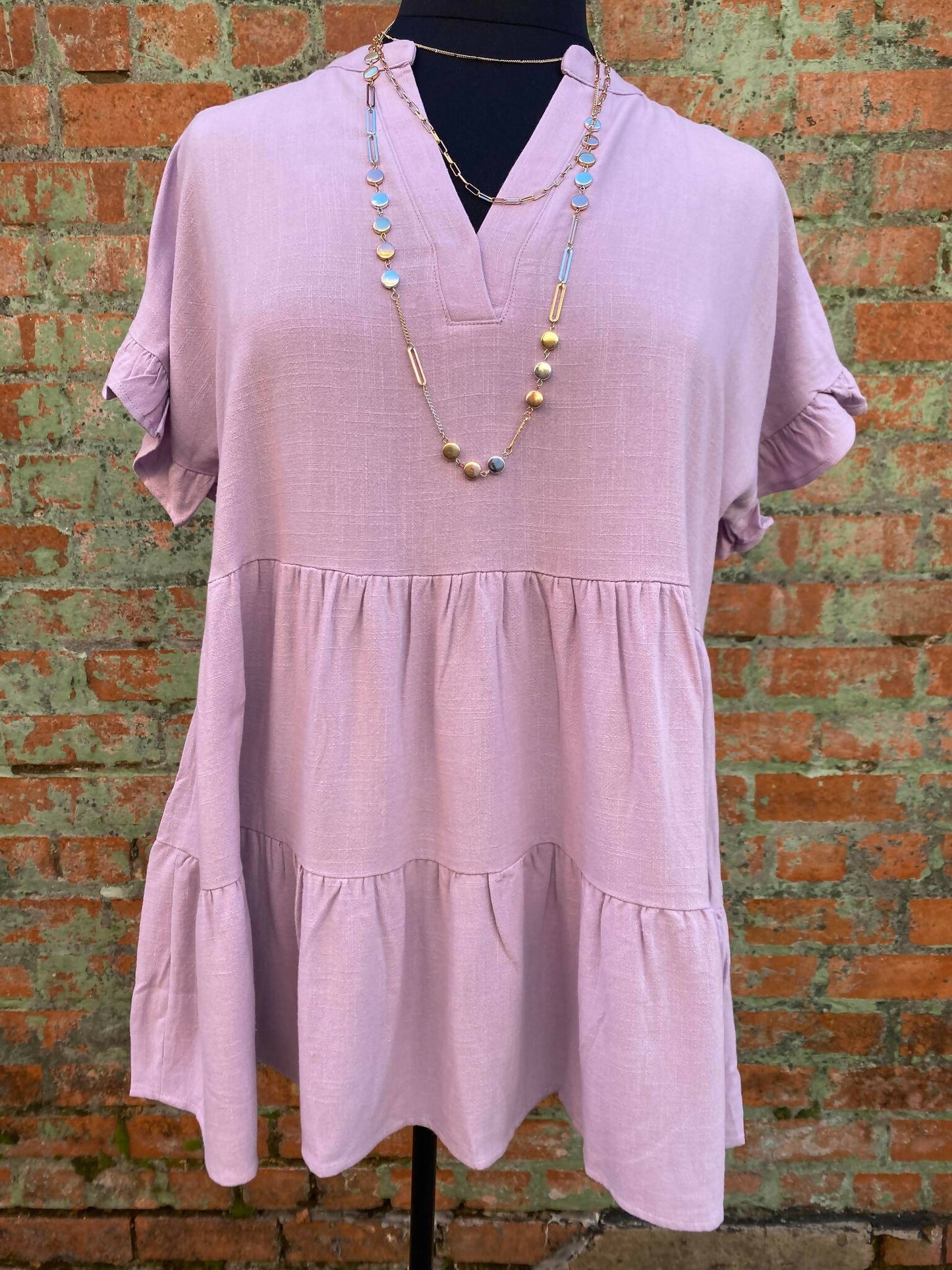 Farah Lilac Tiered Top Plus