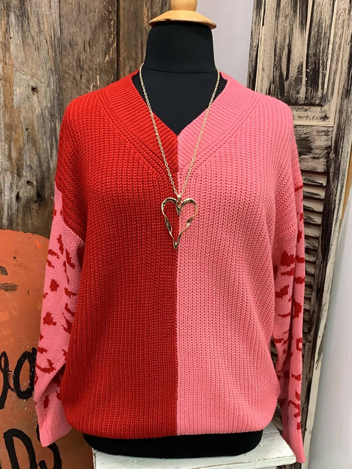 Belle Pink Leo Sweater Plus