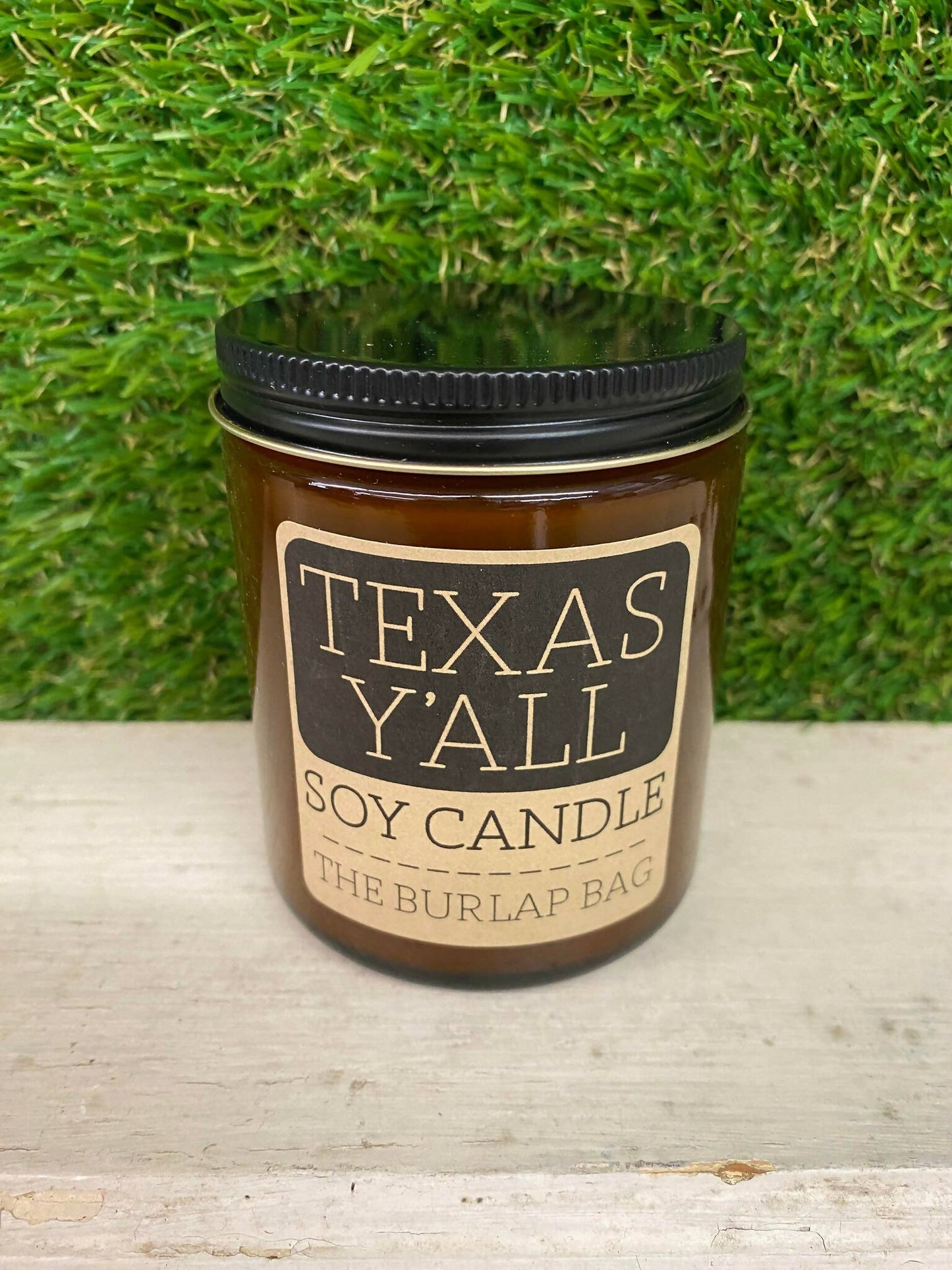 burlap bag texas candle