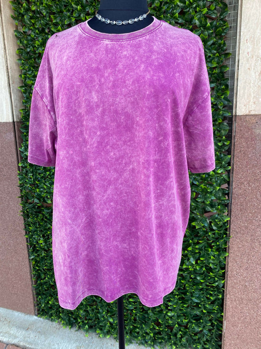 Plum Washed Top Plus