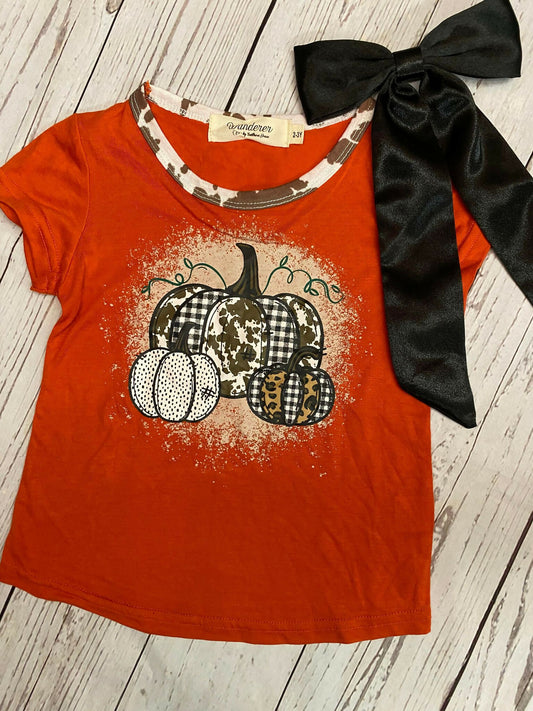 Orange Pumpkin Kids Top