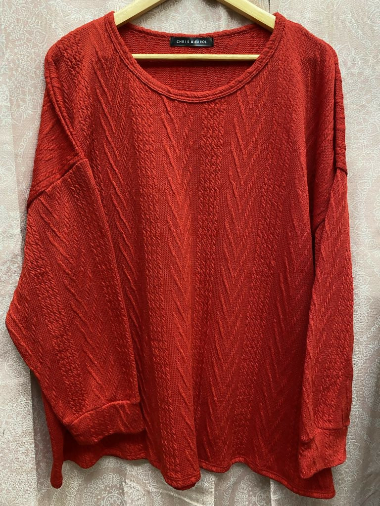 Jane Red Top Revival Threads & Co