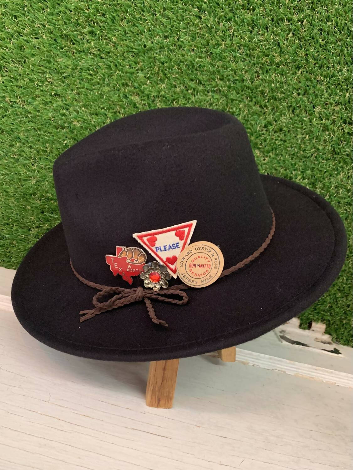 Texas Black Custom Hat
