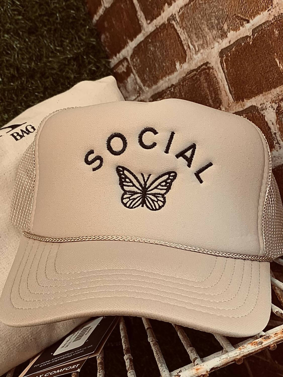 Social Butterfly Foam Cap