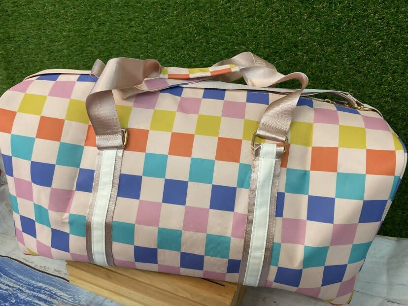 Weekender bag multi checkered