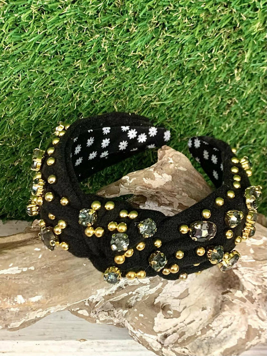 Bedazzled Black Headband