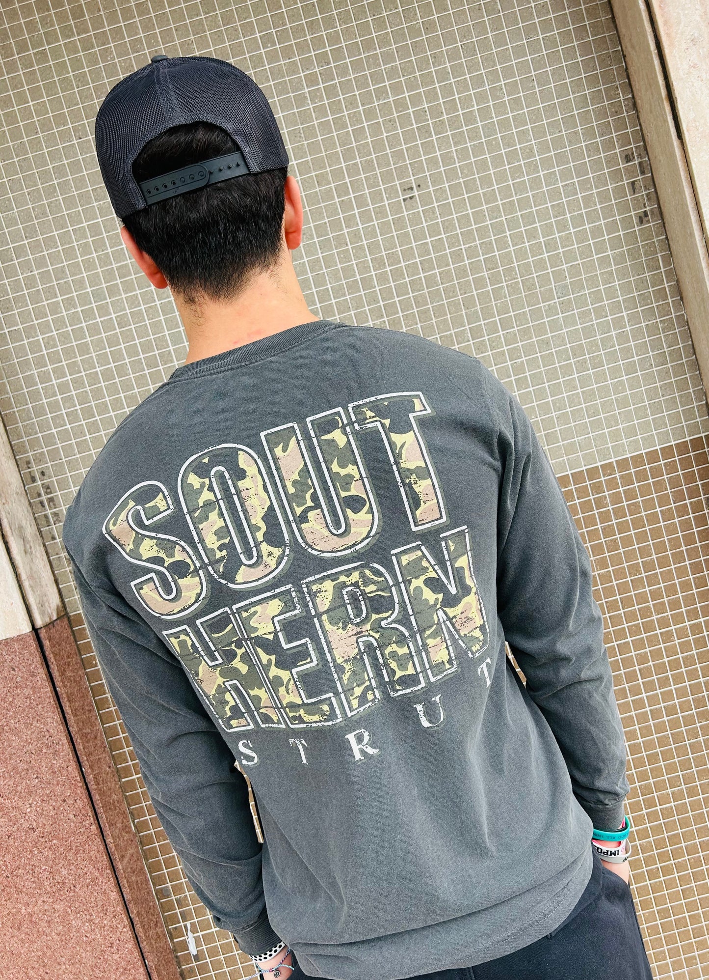 Southern Strut Stacked LS Tee
