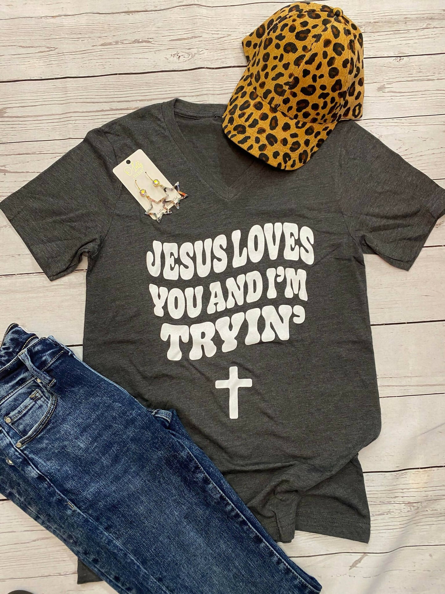 Jesus loves you tee